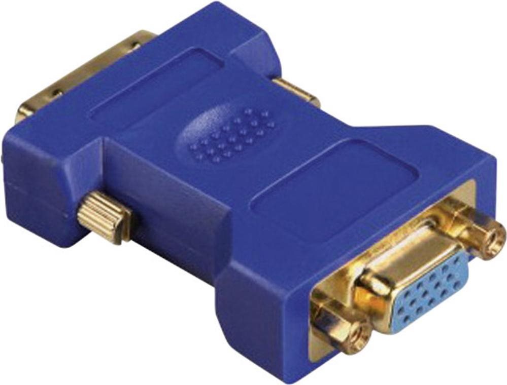 Hama DVI / VGA Adapter [1x DVI-Stecker 24+5pol. => 1x VGA-Buchse] Blau Hama (45073)