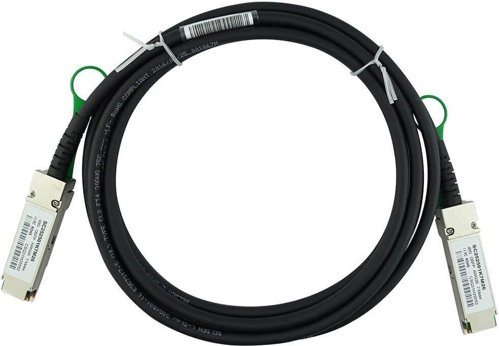 Kompatibles HPE JH697A BlueLAN QSFP Direct Attach Kabel, 40GBASE-CR4, Ethernet/Infiniband QDR, 30AWG, 1 Meter (JH697A-BL)