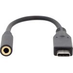 Digitus USB Audio Adapte cable Type-C USB Type-C Audio Adapterkabel, Type-C - 3.5mm St/Bu, 0.2m, full featured, Audio input/output, Version 3.1, CE, sw (AK-300321-002-S)