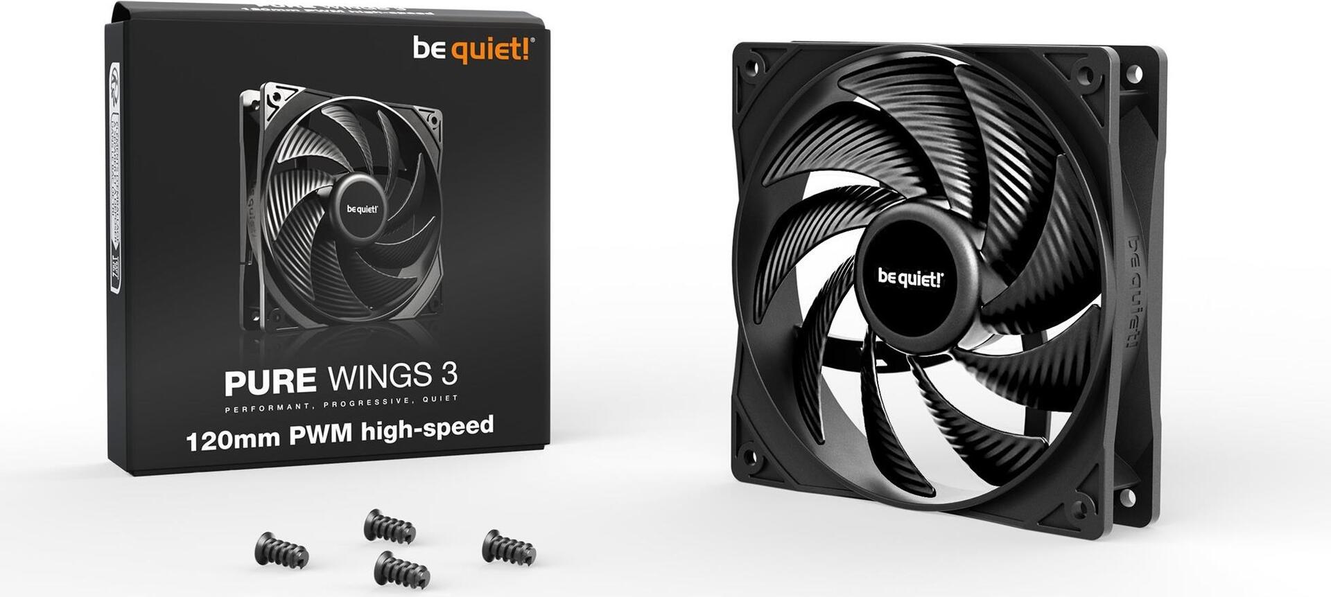 be quiet! Pure Wings 3 120 mm PWM High-Speed Schwarz