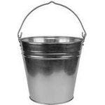 Bradas Zinkeimer, 7 Liter, silber aus verzinktem Stahlblech, mit verzinktem Metallhenkel, - 1 Stück (J5316)