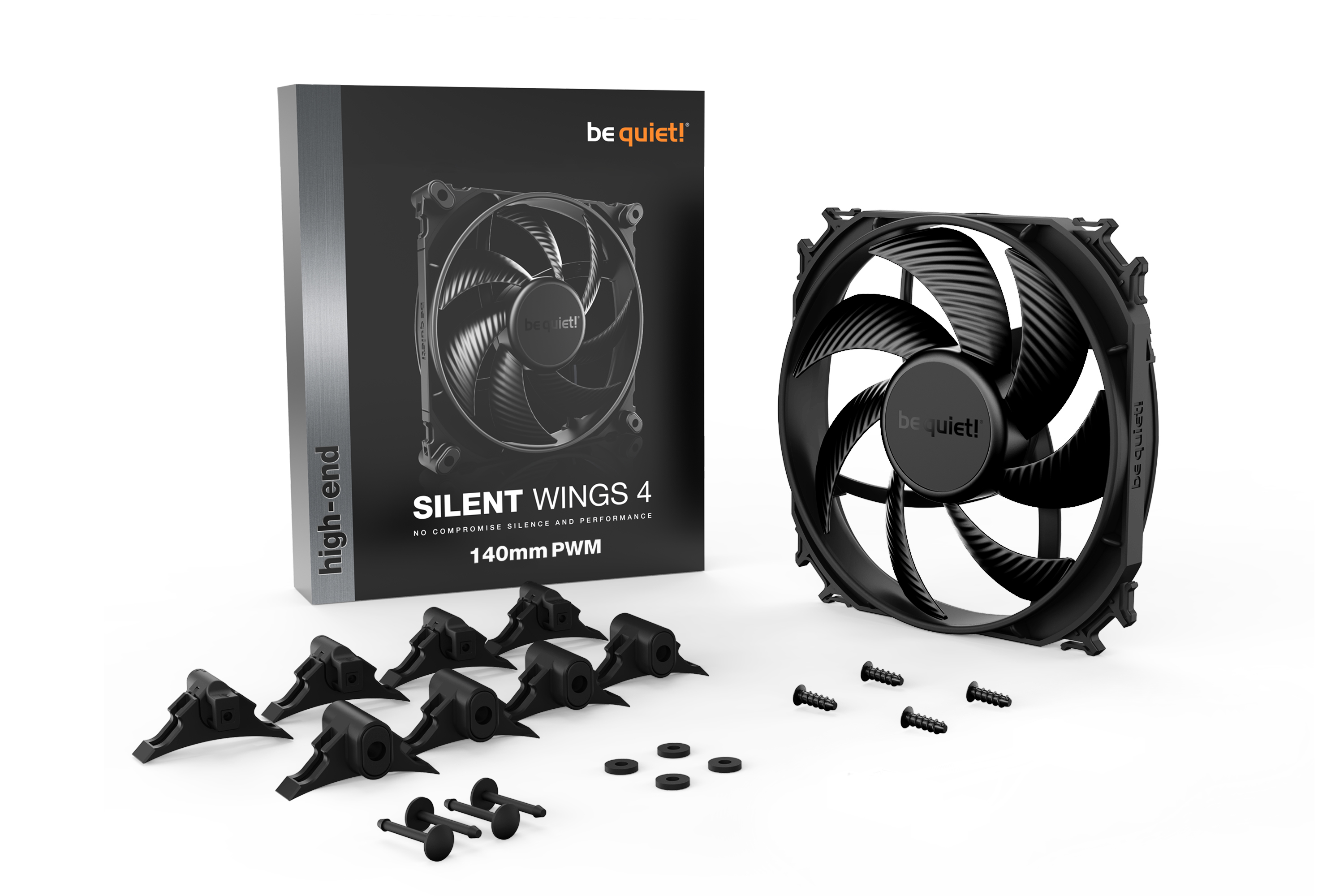 be quiet! Silent Wings 4 140 mm PWM Gehäuselüfter Schwarz
