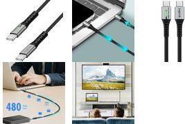 LogiLink USB-C® Kabel USB 2.0 USB-C® Stecker 1.50 m Schwarz mit LED, beidseitig verwendbarer Stecker CU0423 (CU0423)