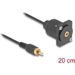 Delock D-Typ Kabel Cinch Stecker zu Buchse schwarz 20 cm (88152)