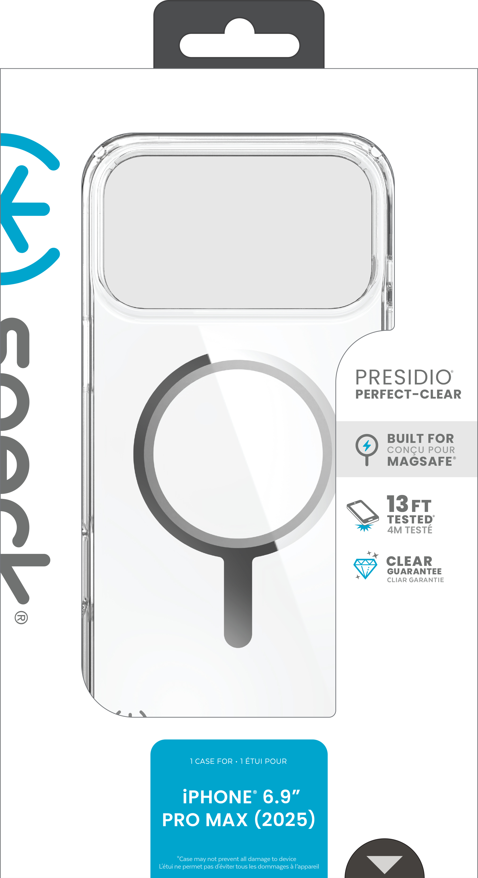 Speck Presidio Perfect Clear Case MagSafe iPhone 17 Pro Max Transparent