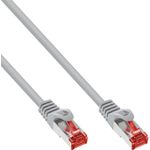 InLine® Patchkabel, S/FTP (PiMf), Cat.6, 250MHz, PVC, Kupfer, grau, 1,2m (S-76412U)