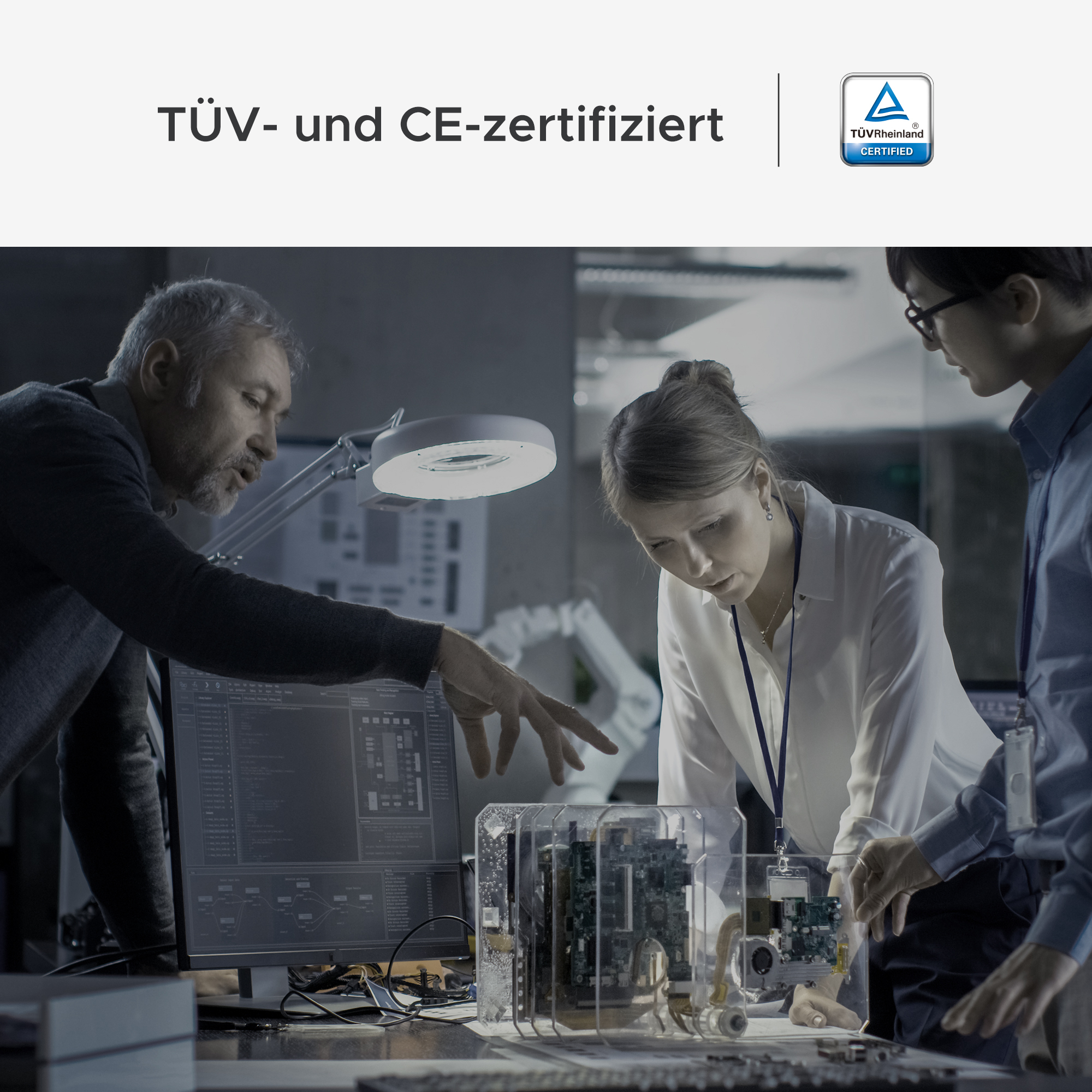 X-Sense CO3D Kohlenmonoxid-Melder Kabelgebunden 85 dB Lithium Weiß Grau