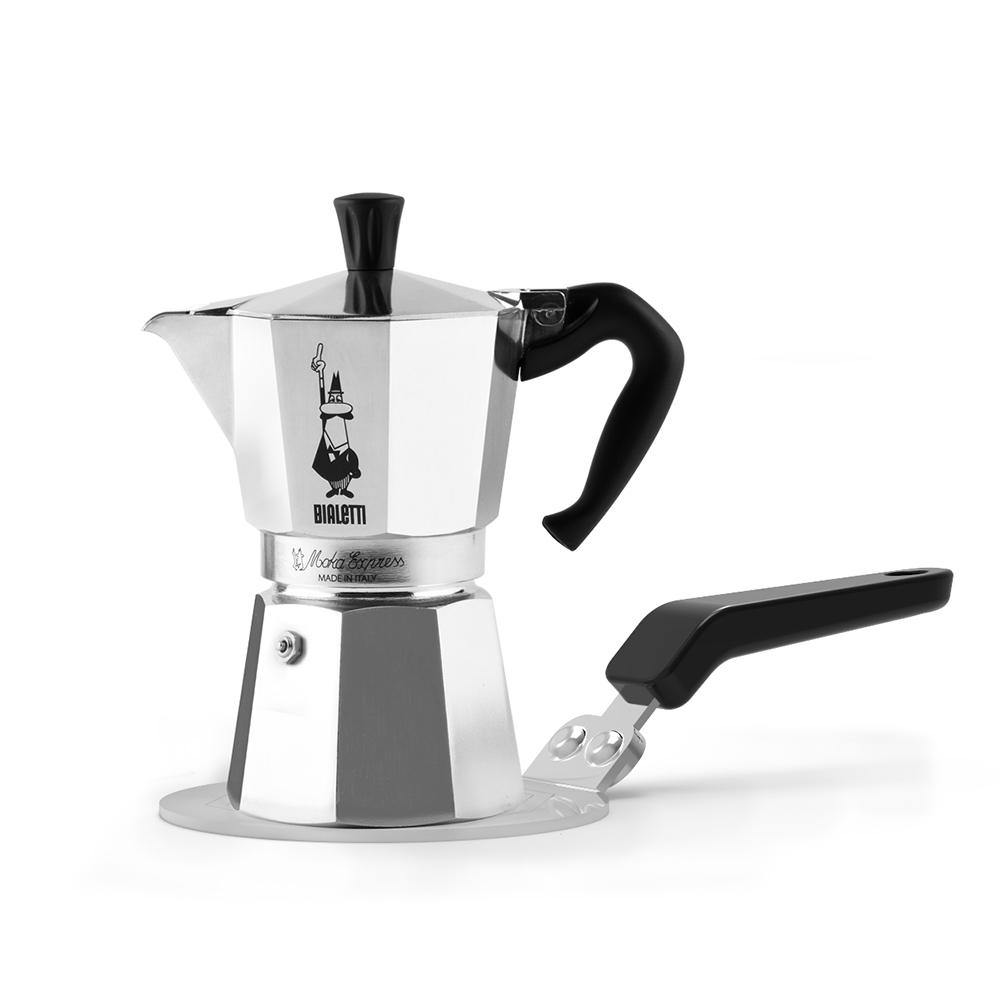 Bialetti DCDESIGN08 Adapterplatte für Induktionskochfeld 130 mm Schwarz, Edelstahl