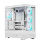 Aerocool P500B DIGI White ARGB Midi-Tower - Weiß, Tempered Glass, Dot-Pixel Display (ACCM-PN09143.21)