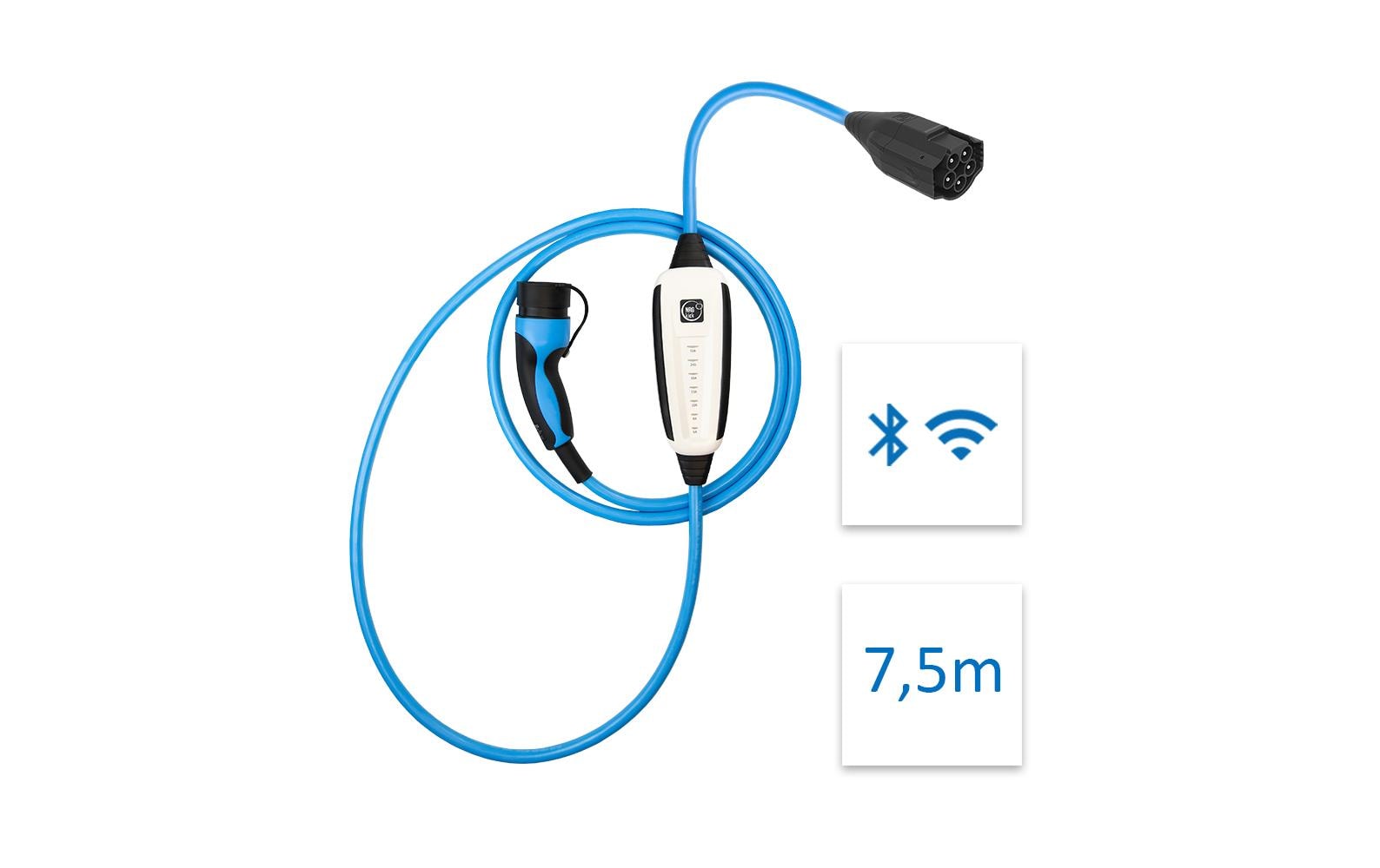 NRGkick 32A Pure 7,5m 22 kW Typ 2 WLAN Blau, Weiss