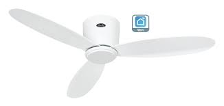CasaFan ECO PLANO II 112 WE-WE WiFi Flügel lack weiß Deckenventilator 13 W (Ø x H) 112 cm x 160 mm Weiß mit Fernbedienung, Timer, Winterbetrieb, App gesteuert (311283W)