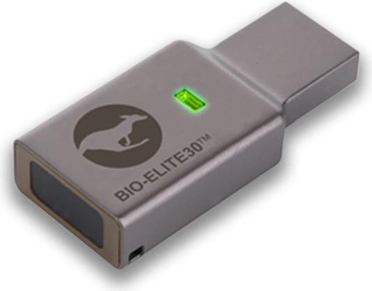 Kanguru Defender Bio-Elite30. Kapazität: 16 GB, Geräteschnittstelle: USB Typ-A, USB-Version: 3.2 Gen 1 (3.1 Gen 1), Lesegeschwindigkeit: 150 MB/s, Schreibgeschwindigkeit: 100 MB/s. Formfaktor: Ohne Deckel. Fingerabdruckscanner, Passwortschutz. Gewicht: 11 g. Produktfarbe: Grau (KDBE30-16G)