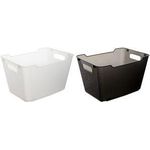 keeeper Aufbewahrungsbox "lotta", 12,0 Liter, transparent elegante Wanne mit Tragegriffen, mit Oberflächenstruktur, - 1 Stück (1091200100000)