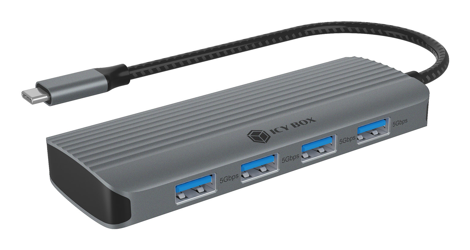 ICY BOX IB-DK4022a-CPD Dockingstation USB-C HDMI 4K 60Hz Silber Schwarz