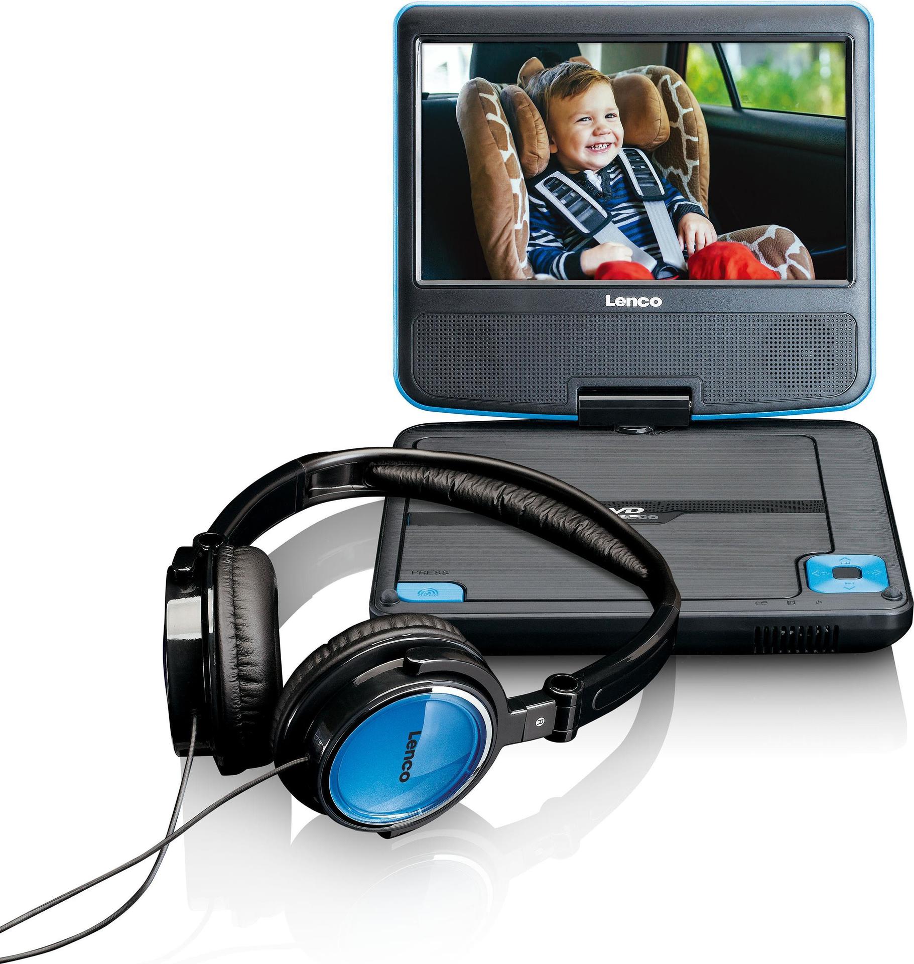 Lenco DVP-710 Portable DVD player 17,80cm (7") Schwarz - Blau (DVP710BLAU)
