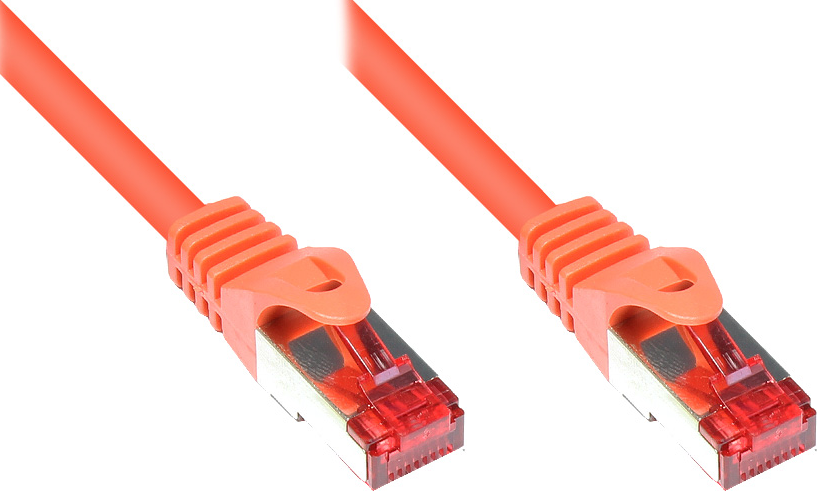 RNS® Patchkabel mit Rastnasenschutz, Cat. 6, S/FTP, PiMF, PVC, 250MHz, orange, 30m, Good Connections (8060-300O)