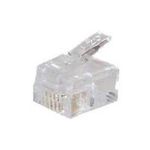 shiverpeaks BASIC-S Modular-Stecker RJ11, ungeschirmt für Rundkabel, 6-polig, 4 Kontakte belegt, vergoldete (BS72040-R100)
