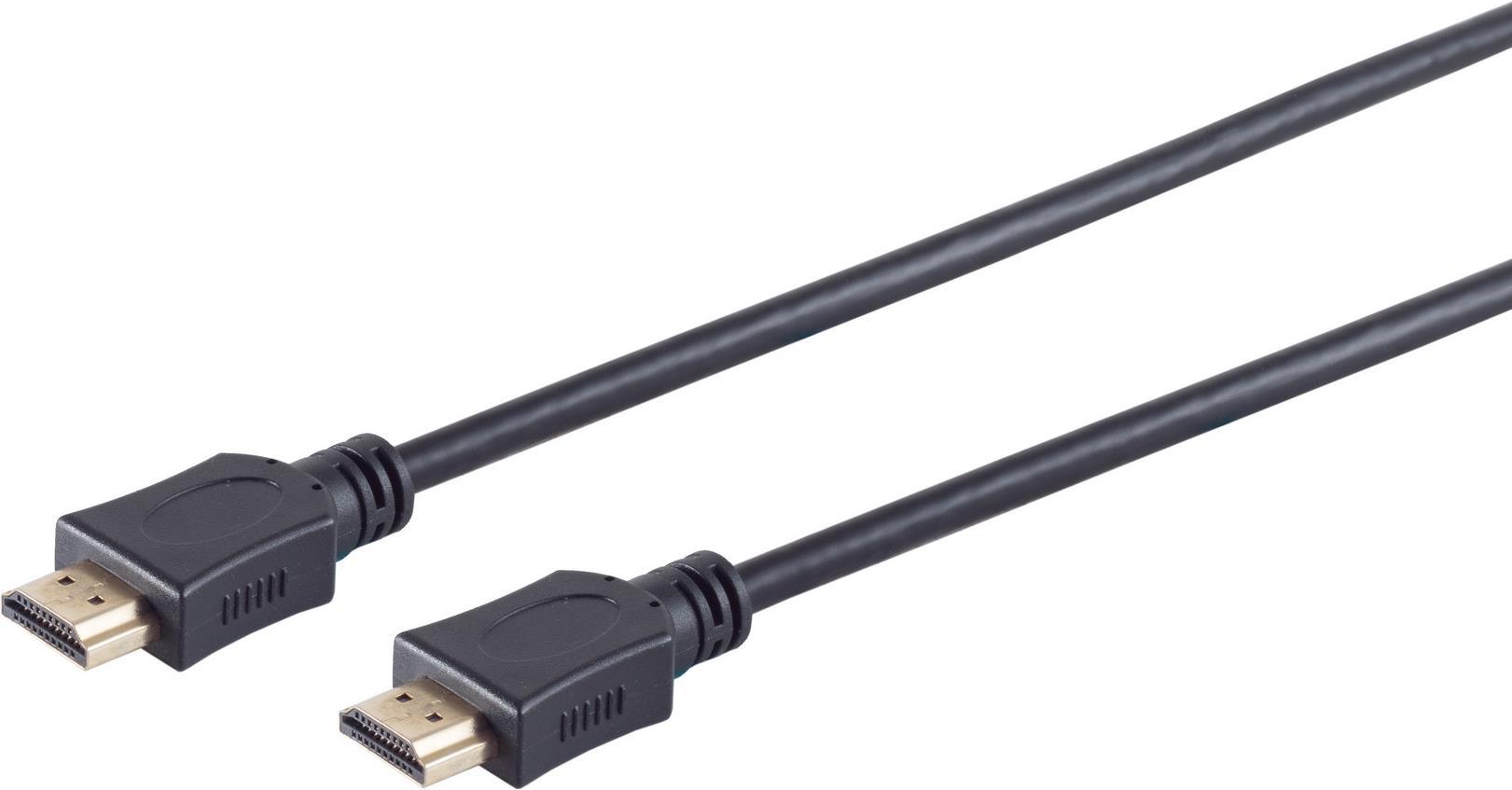 S/CONN maximum connectivity HDMI Anschlußkabel-HDMI A-Stecker auf HDMI A-Stecker, OD 6mm, vergoldete Kontakte, 1,0m (77470-10)