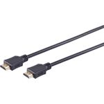 S/CONN maximum connectivity HDMI Anschlußkabel-HDMI A-Stecker auf HDMI A-Stecker, OD 6mm, vergoldete Kontakte, 1,0m (77470-10)