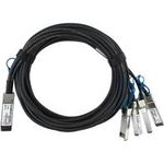 Kompatibles Amphenol NDAQGF-0003 BlueLAN© passives 100GBASE-CR4 QSFP28 auf 4x25GBASE-CR SFP28 Direct Attach Breakout Kabel, 3M, AWG26 (NDAQGF-0003-BL)