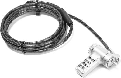 DICOTA UNIVERSAL SECURITY 3-IN-1 CABLE SILVER (D32180)