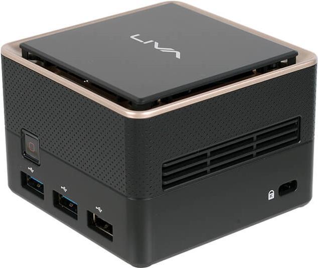 ECS LIVA Q3 Plus DDR4-SDRAM V1605B mini PC AMD Ryzen Embedded V1000 4 GB 128 GB eMMC Windows 10 Pro Mini-PC Schwarz (95-677-MZ6A04)