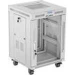 Lanberg 19" 600x600 LCD Rack Einbaus. Glastür grau - Rack (FF01-6615-12SL)