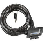 FISCHER Kabel-Fahrradschloss, Länge: 1.200 mm, schwarz Spiralschloss mit Kunststoffummantelung, Durchmesser: 10 mm, - 1 Stück (85907)