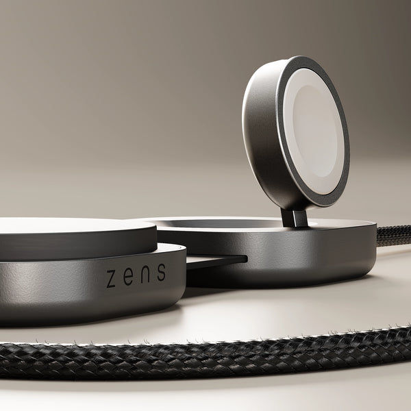Zens Pro 3 Kabelloses Ladegerät 140 Watt MFi-zertifiziert Schwarz