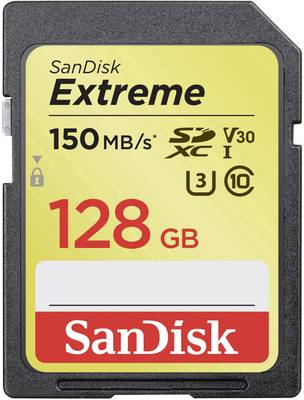 Sandisk Exrteme 128 GB Speicherkarte SDXC Klasse 10 UHS-I (SDSDXV5-128G-GNCIN)