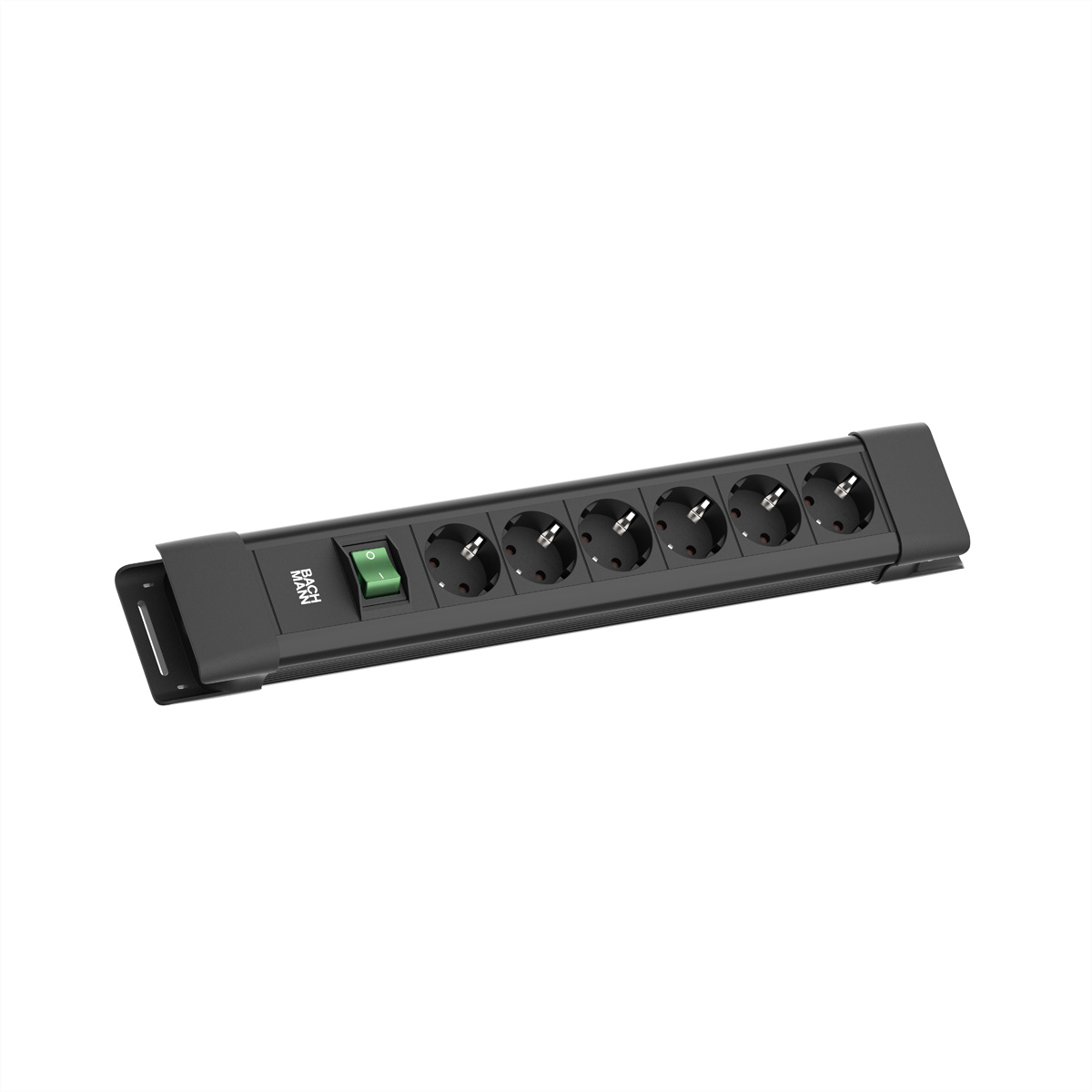 Bachmann CONNECTUS BM005912 Steckdosenleiste 6x CEE 7/3 1x Schalter 2 m CEE 7/7 Schwarz