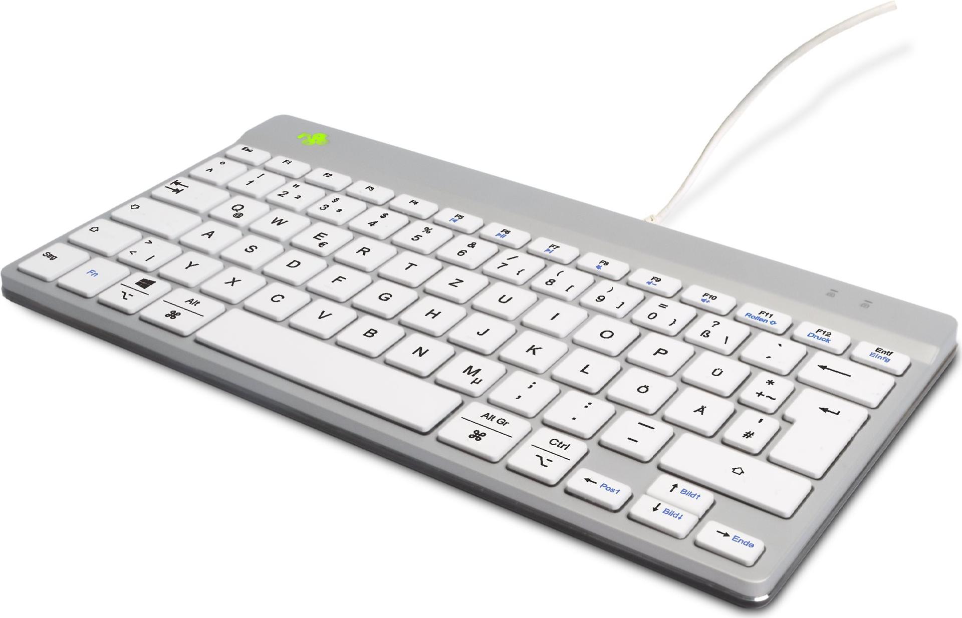 R-Go Compact Break Tastatur USB-C QWERTZ Deutsch Weiß