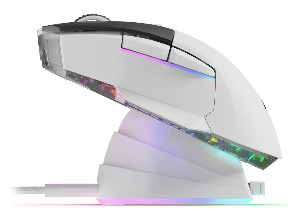 Sharkoon SKILLER SGM50W Optische Gaming-Maus 6400 DPI Kabellos/Kabelgebunden Weiß
