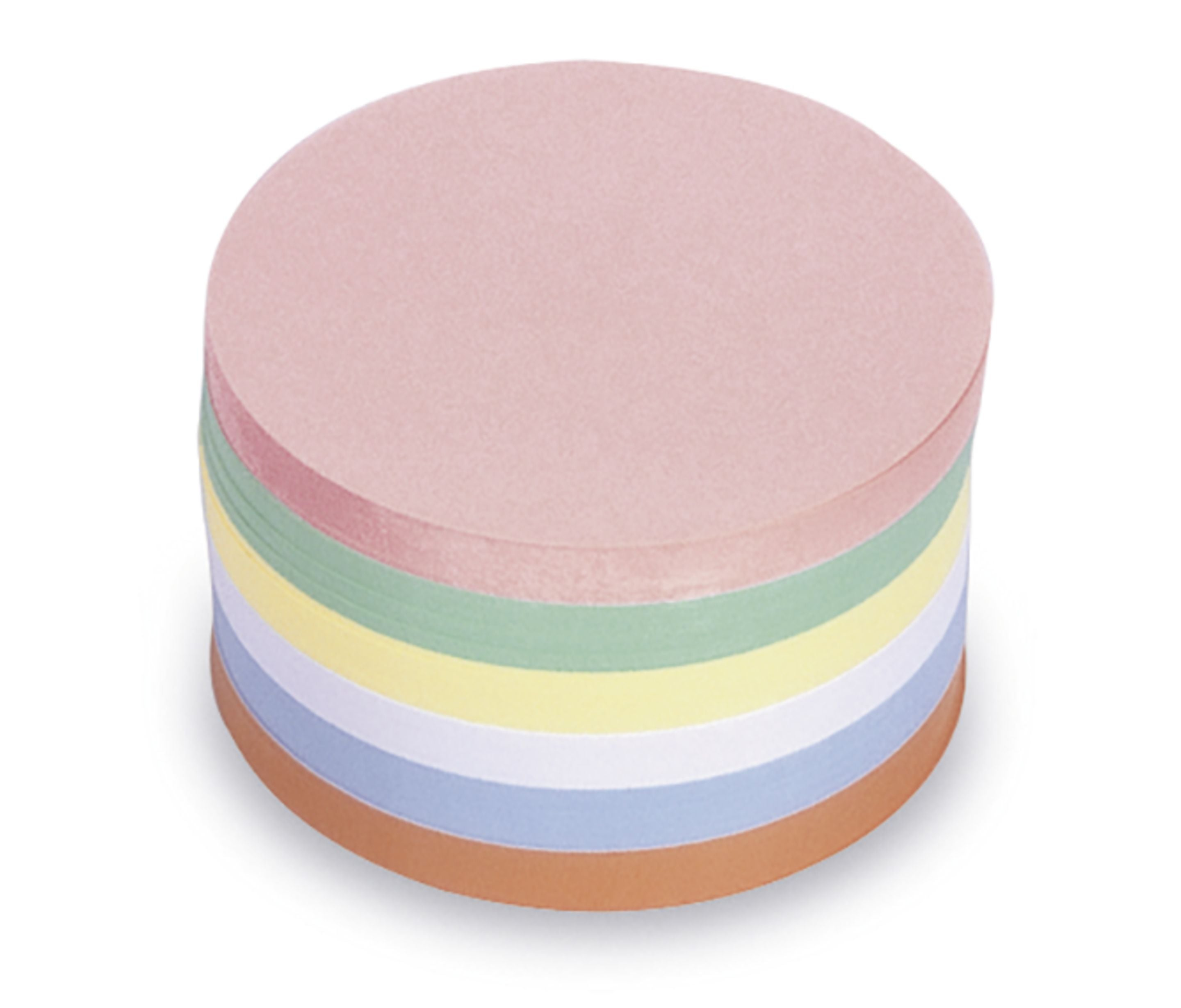 Magnetoplan Kommunikationskarten Rund 140 mm 250 Stück Sortiert in Rosa, Grün, Gelb, Weiß, Blau und Orange
