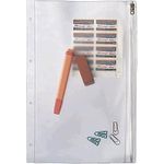 LEITZ Reißverschlusstasche, DIN A4, PVC, genarbt, 0,20 mm Außenseite mit Gleitverschluss, Weichfolie, zur sicheren (4040-00-00)