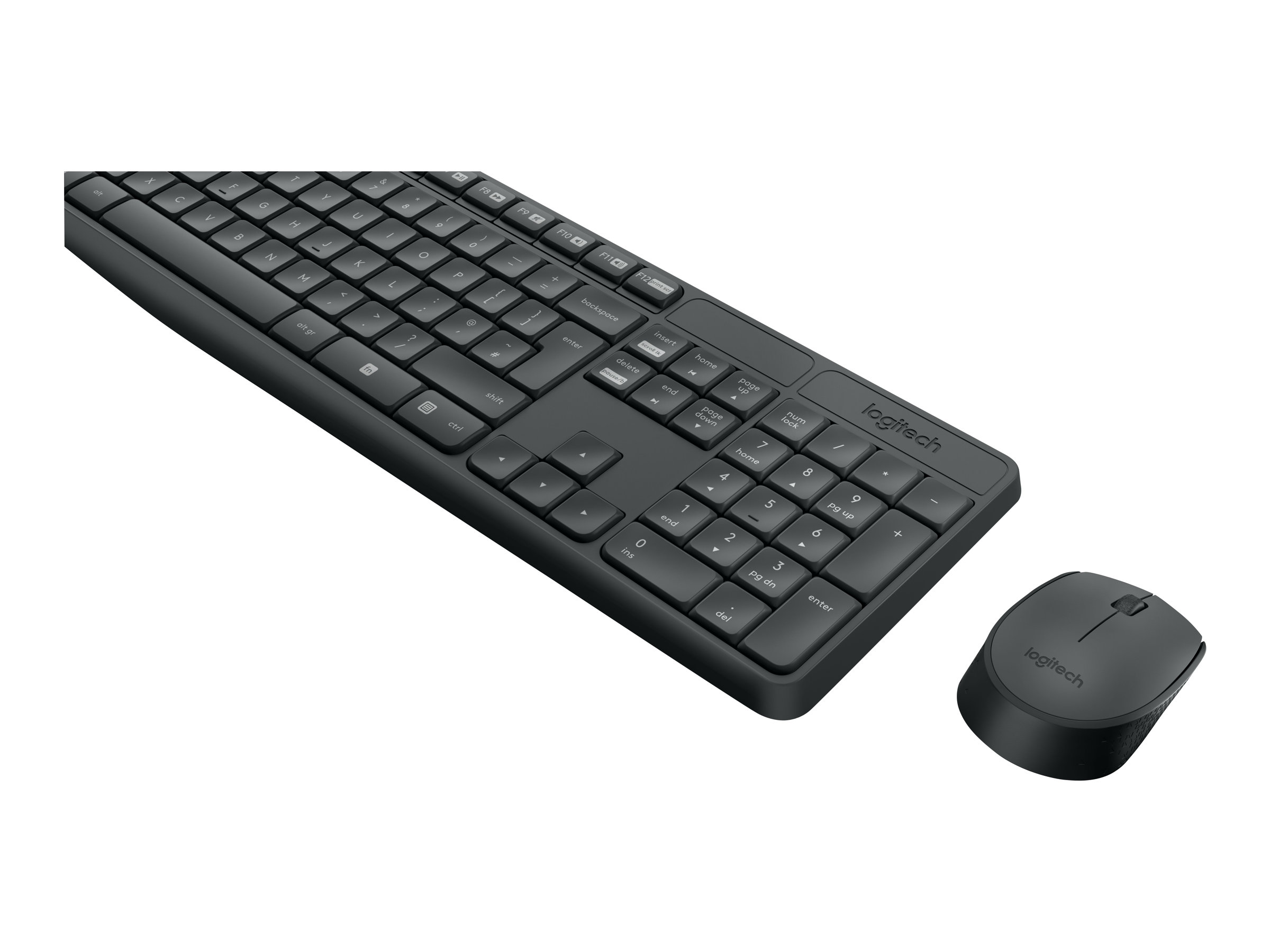 Logitech MK235 Tastatur- und Maus-Set Kabellos Grau