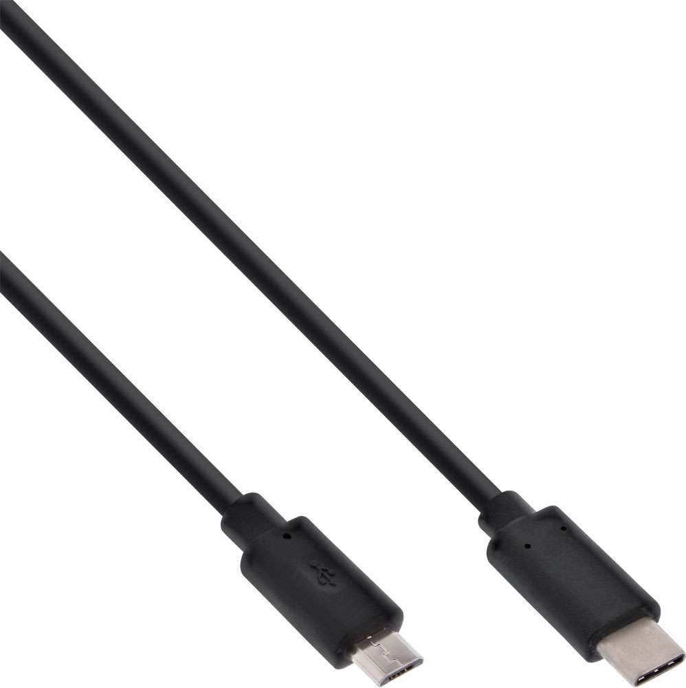 INLINE USB 2.0 Kabel Typ C Stecker an Micro-B Stecker schwarz 2m