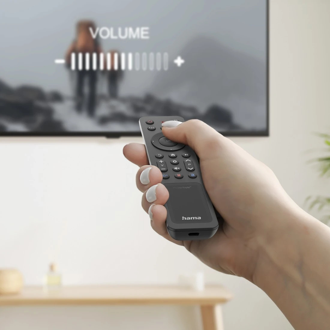 Hama 00221058 Bluetooth-Fernbedienung für Samsung Smart-TV Solar Schwarz