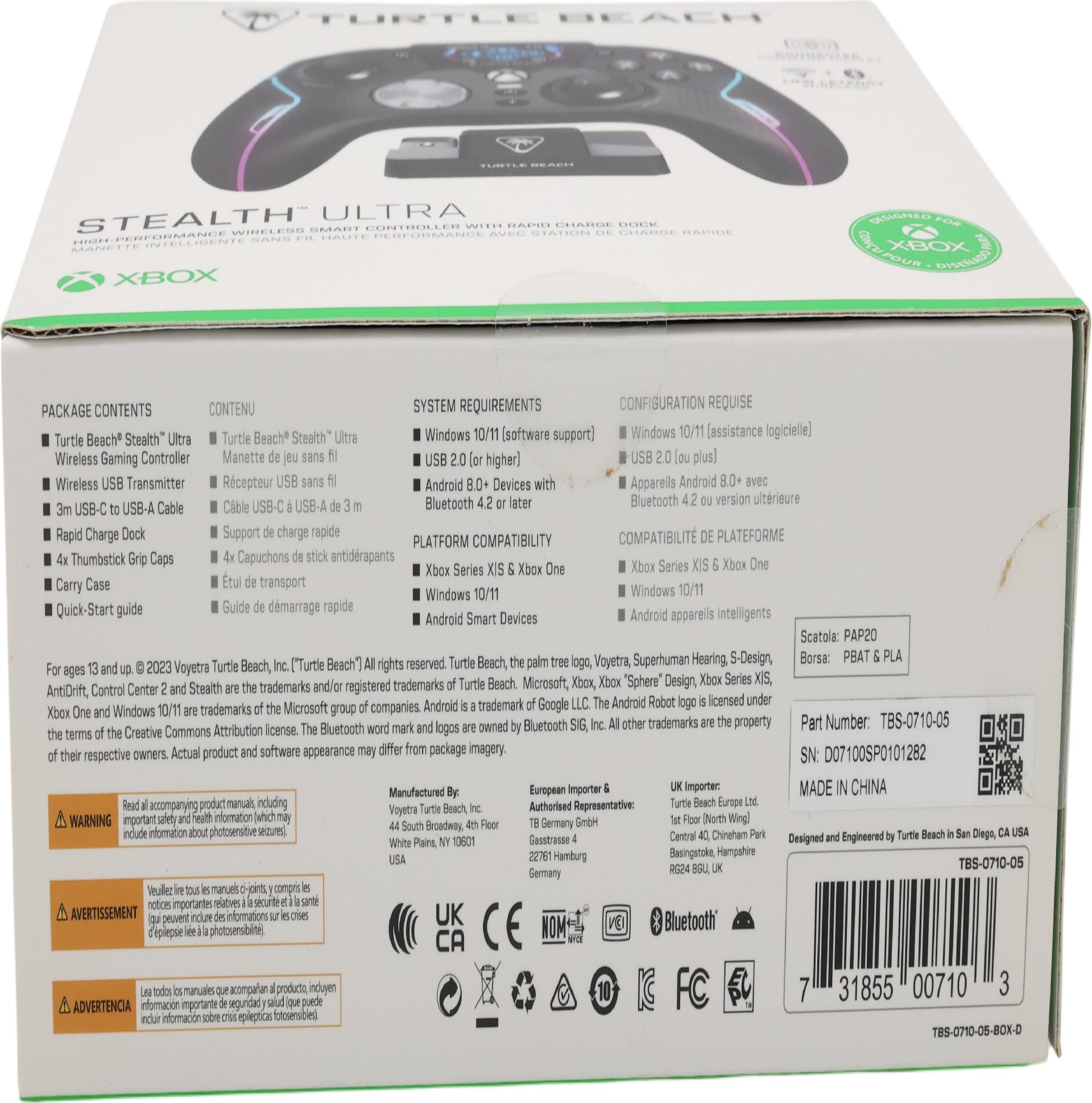 Turtle Beach Stealth Ultra Rapid Charge Dock Gamepad Schwarz, Grau