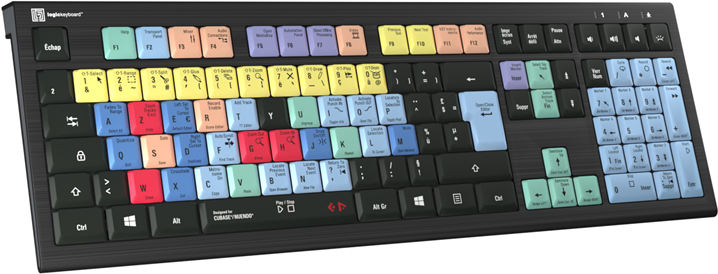 Logickeyboard LKB-CBASE-A2PC-FR Tastatur USB AZERTY Französisch Schwarz (LKB-CBASE-A2PC-FR)