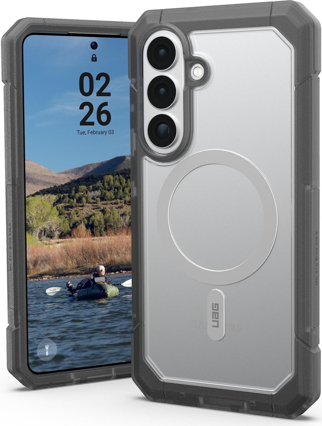 UAG Urban Armor Gear Trooper Case mit Magnet-Modul | Samsung Galaxy S26+ | transparent/ash (grau) | 214517114G31 (214517114G31)