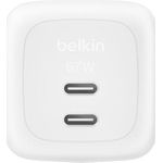 Belkin BoostCharge Dual USB-C PD Wall Chrg - 67.000 W (WCH020KQWH)