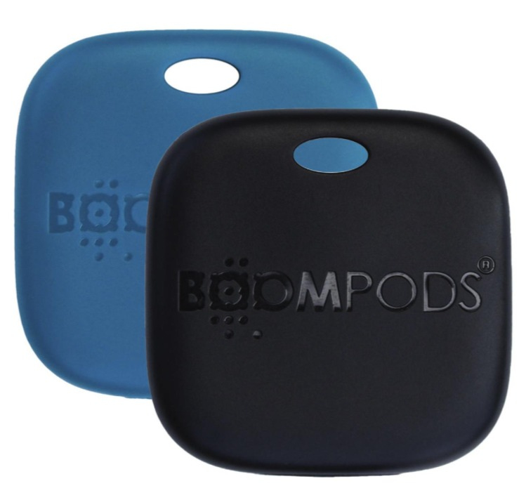 BOOMPODS Boomtag Rechargeable Bluetooth Tracker Duo Pack Schwarz, Blau