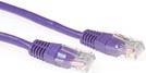 ACT Purple 0.5 meter U/UTP CAT6 patch cable with RJ45 connectors. Cat6 u/utp purple 0.50m (IB1700)