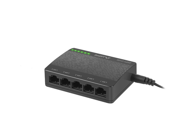 Lanberg DSP1-0105 Switch 5 x 10/100 Fast Ethernet Schwarz
