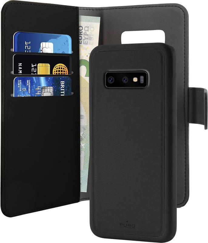 Puro Wallet Detachable Samsung Galaxy S10e czarny (SGS10LBOOKC3BLK)