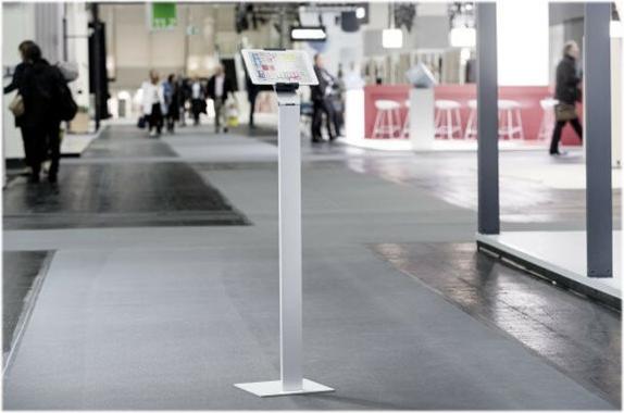 DURABLE TABLET HOLDER FLOOR Tablet-Ständer 27 x 121.5 x 27 cm Silber