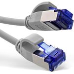 InLine® Patchkabel Slim, Cat.6A, S/FTP, TPE (LSZH) flexibel, PoE, grau, 1m (74901)