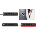 Brennenstuhl 1153240076 Verlängerungskabel 1,5 m 4 AC-Ausgänge Innenraum Schwarz - Rot (1153240076)