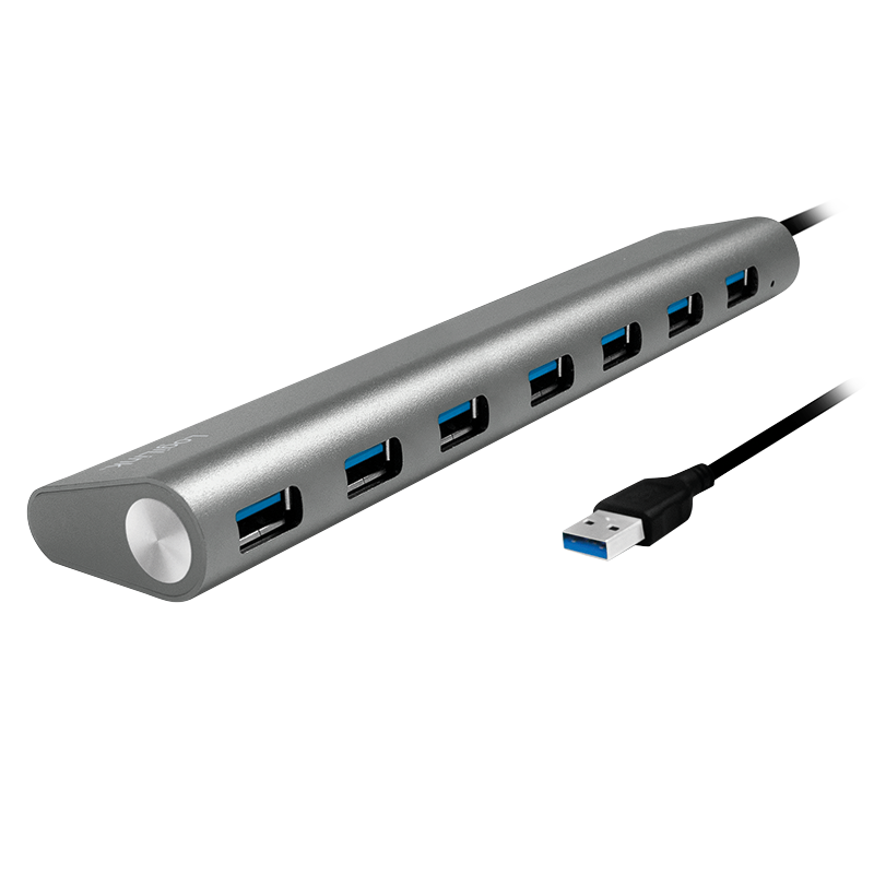 Logilink USB 3.0 Hub 7-Port with Card Reader, Aluminum UA0308